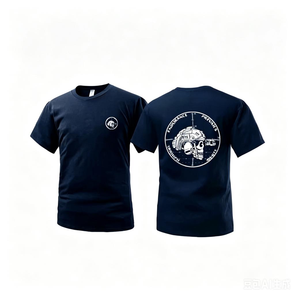2026 Summer American Tough Guy Short Sleeve T-Shirt Inspirational Quotes Printed Top Summer Men's Outdoor Tactic