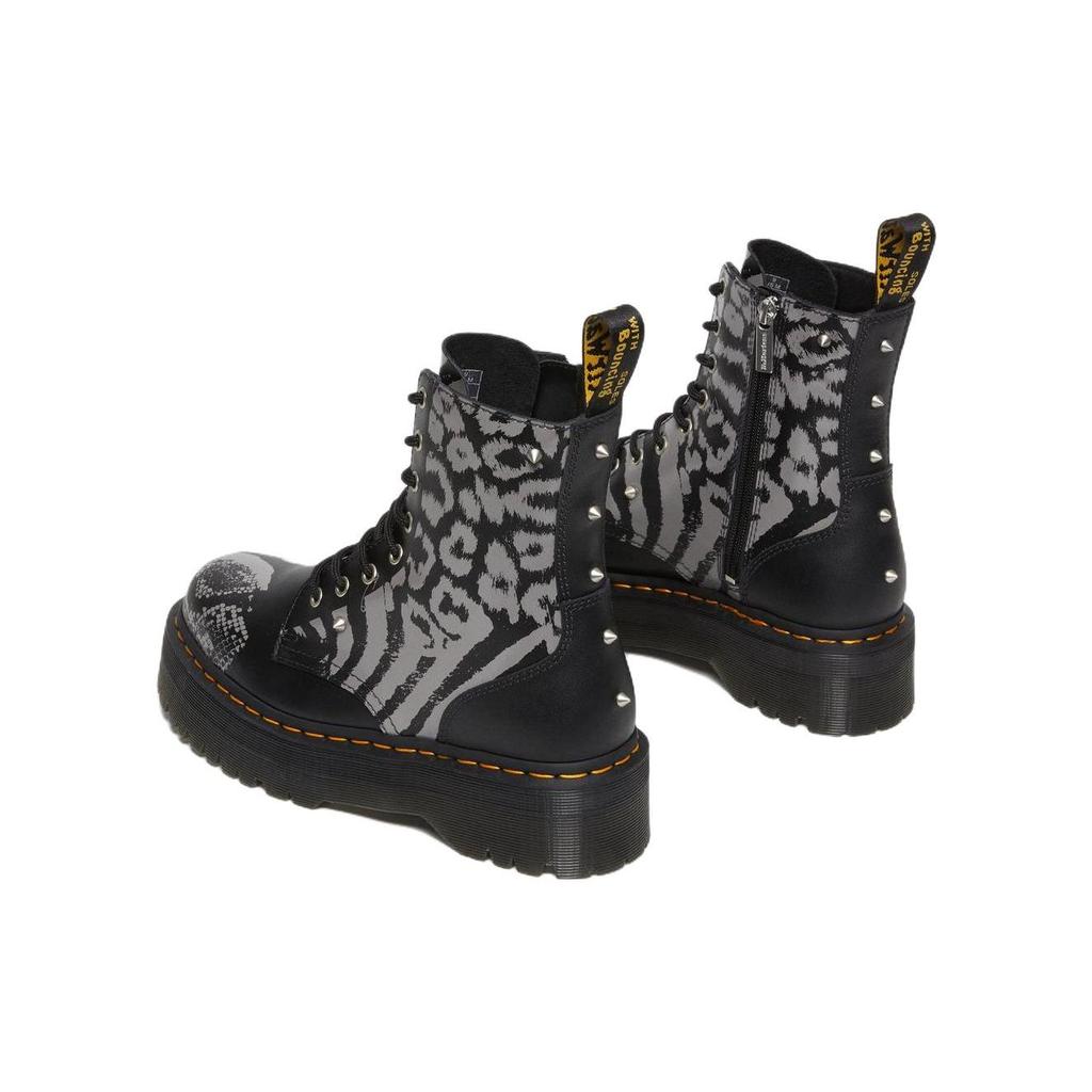 Dr Martens Jadon Animal Clash Unisex Black Grey 27669001