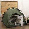 Pet Tent Bed with Canopy Portable Cat Bed Elevated Pet Cot Breathable Soft Cat Tent Nest for Indoors Outdoors Travel Beach