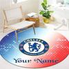 Chelsea F Custom Name Round Area Rug,Carpet Rug for Living Room Bedroom Sofa Playroom Decor,Non-slip Floor Mat