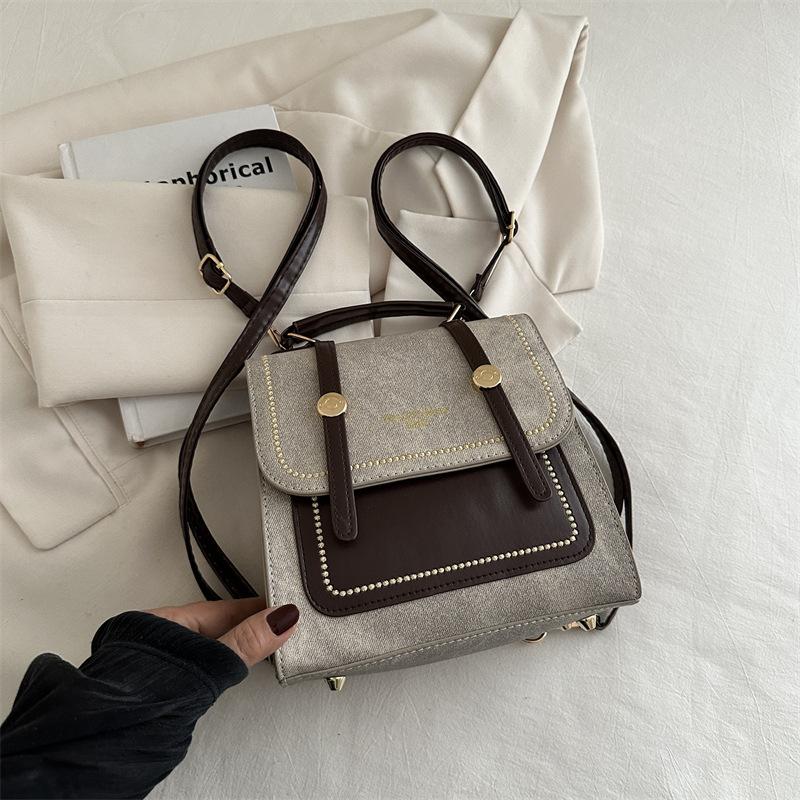 Retro Casual Small Bag Female Student Commuting Backpack for Class Summer New Fashion Trend Shoulder Bag