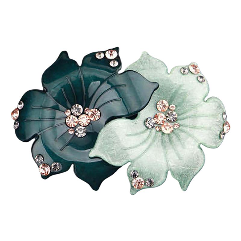 

Корейский Цветок Весенняя Заколка Пан Зажим для Волос Горизонтальный Элегантные Женские Аксессуары для Волос Зажим зелёный