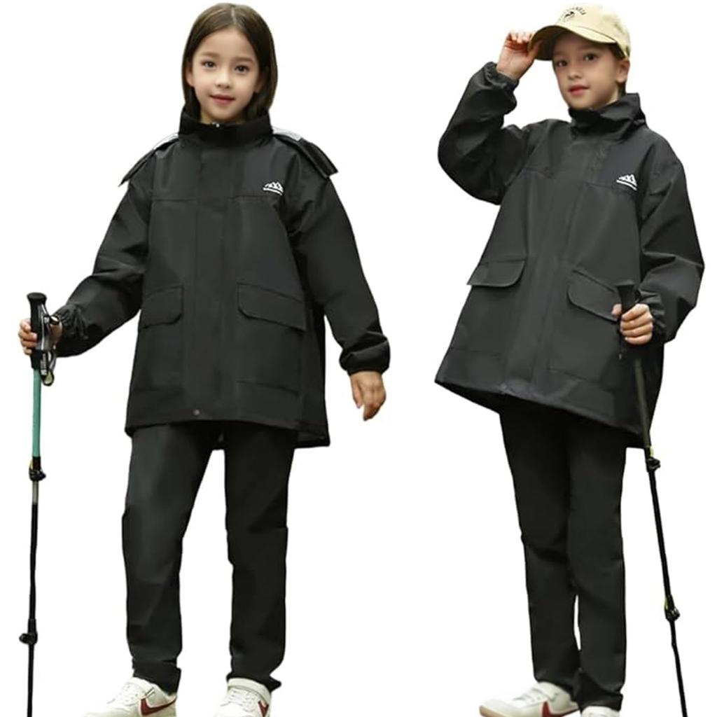 Sunyhom Regnjakke for jenter og Perfekt for skole, camping og Egnet for og Skoleinngang Vanntett og med Oppbevaring for Barneskole og Ungdomsskole