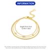 Golden Bracelets Threelayer White Zircon Bracelets Authentic copper Simple Anniversary Delicate Gift Fine Accessory