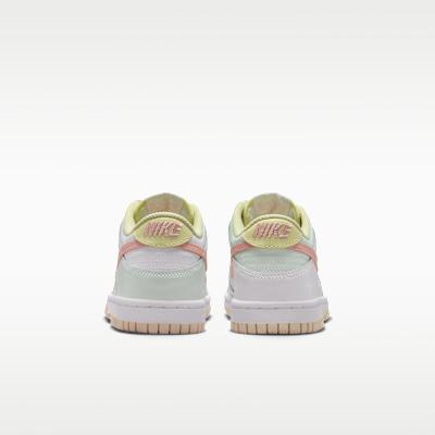 Kids' Sneakers Nike Dunk Low GS 'White Barely Green Orange Pink'