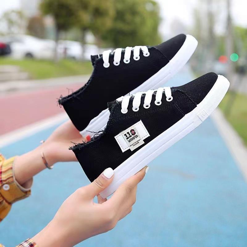 Canvas shoes children's autumn 2024 new women's shoes spring white shoes student sports flat shoes board shoes