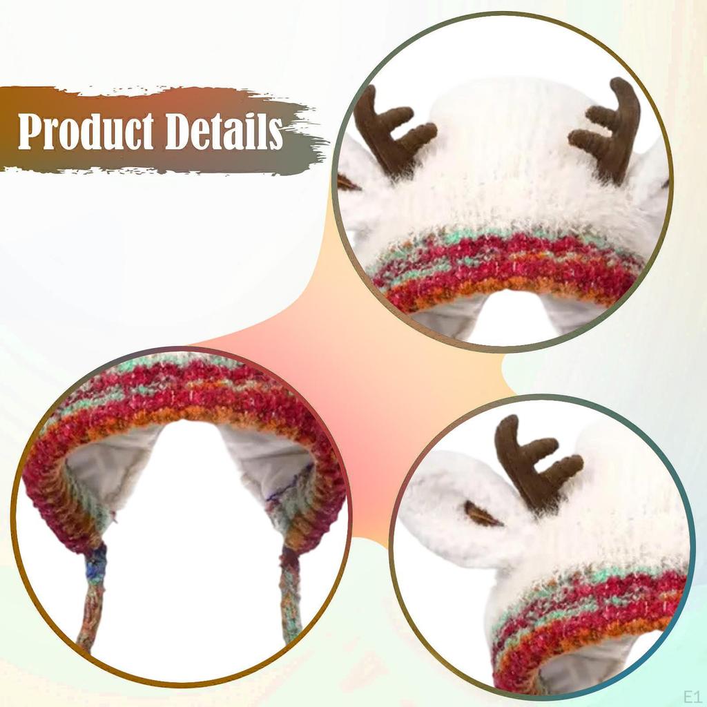 Christmas Deer Storage Hat for Adults,Reindeer Beanie