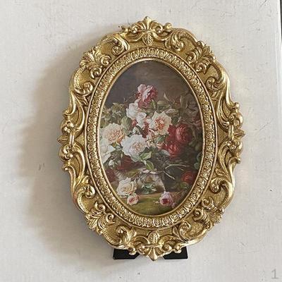 Oval Picture Frame Photo Tabletop Decorative Family Ornament Handcrafted Retro Design Ornate