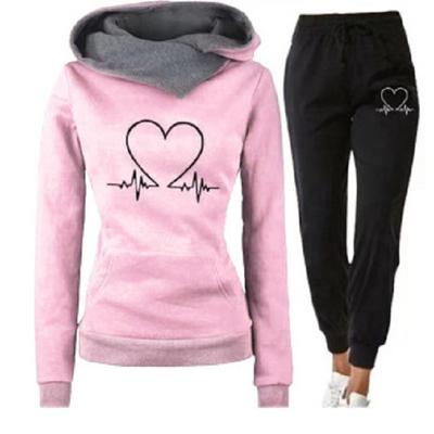 Heren- en Dames Bedrukt Sweaterpak Herfst en Winter Pullover Hoodie Casual Jogging Sportpak