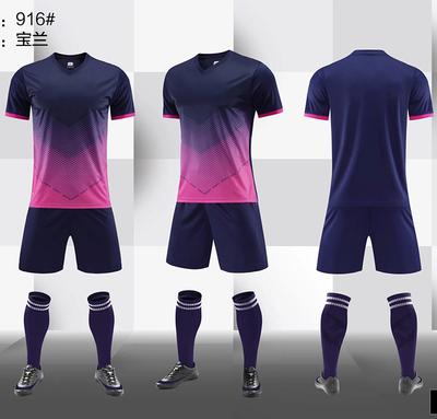 New Football Jersey Set Men'S Adult Children'S Game Training Jersey Primary School Students Short-Sleeved Printing Sports Jersey Women