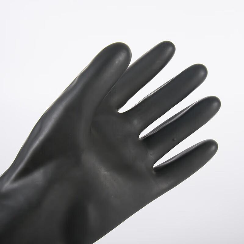 NHZHIW Black 55cm Acid-Alkali Resistant Latex Work Gloves