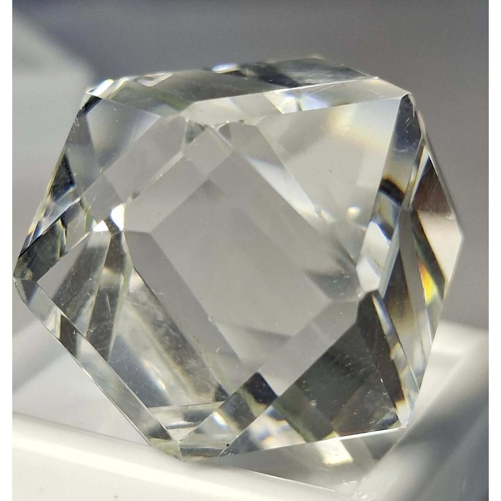 Lab Created White Topaz 100-102 Ct Fancy Cube Cut Certified Beautiful Gemstone