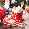 50 Pcs Christmas Wooden Spoons Set Hot Cocoa Stirring Spoons Snowflake Gingerbread Man Snowman Candy Cane Spoon For Winter Tasti