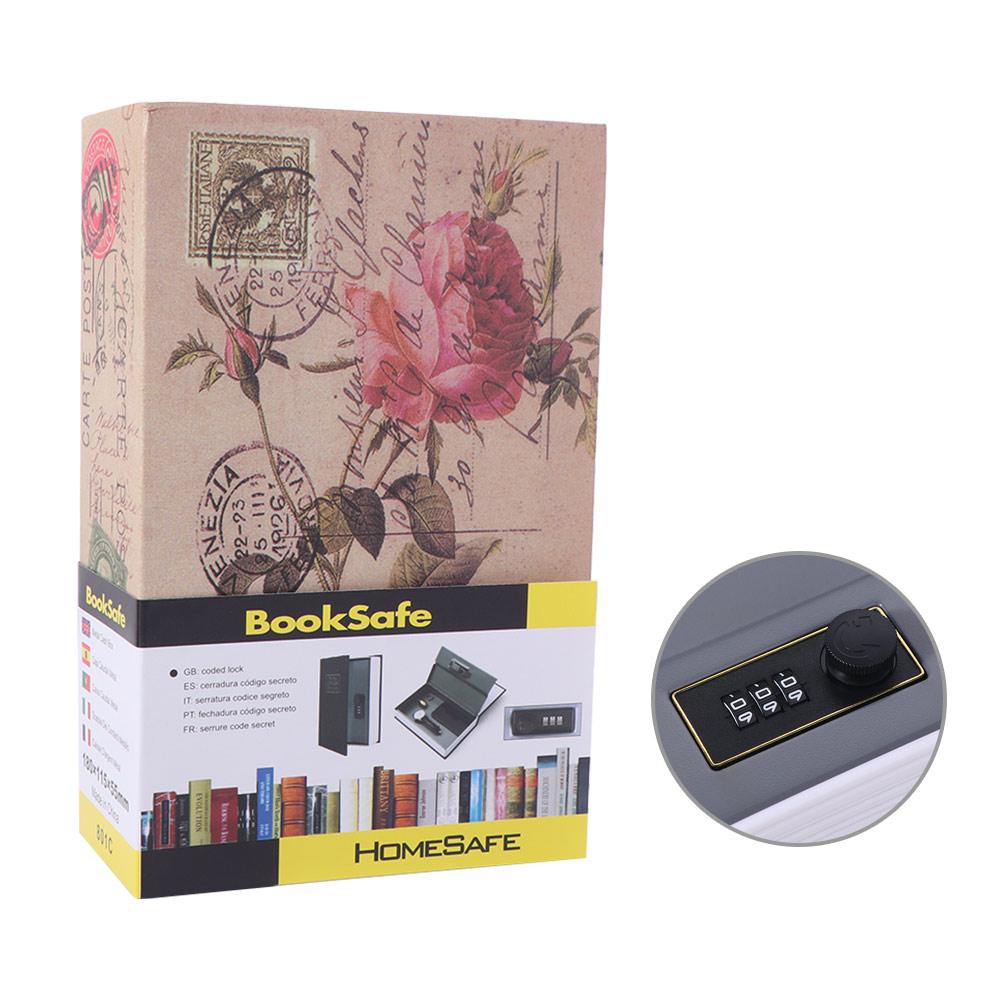 Retro Book Shape Password Security Safe Box Rectangle Analog Dictionary Book Safe Box Anti theft Hidden Dictionary Book Home