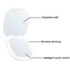 LED Lighted Travel Makeup Mirror Rechargeable 1x/5x Magnifying 3 Light Colors & Brightness Dimmable Portable Compact Mirror