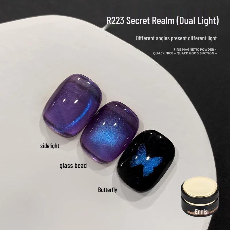 

Осенне-зимний фиолетовый гель «кошачий глаз»: Полупрозрачный лак для ногтей «Бабочка» фарфорово-белый