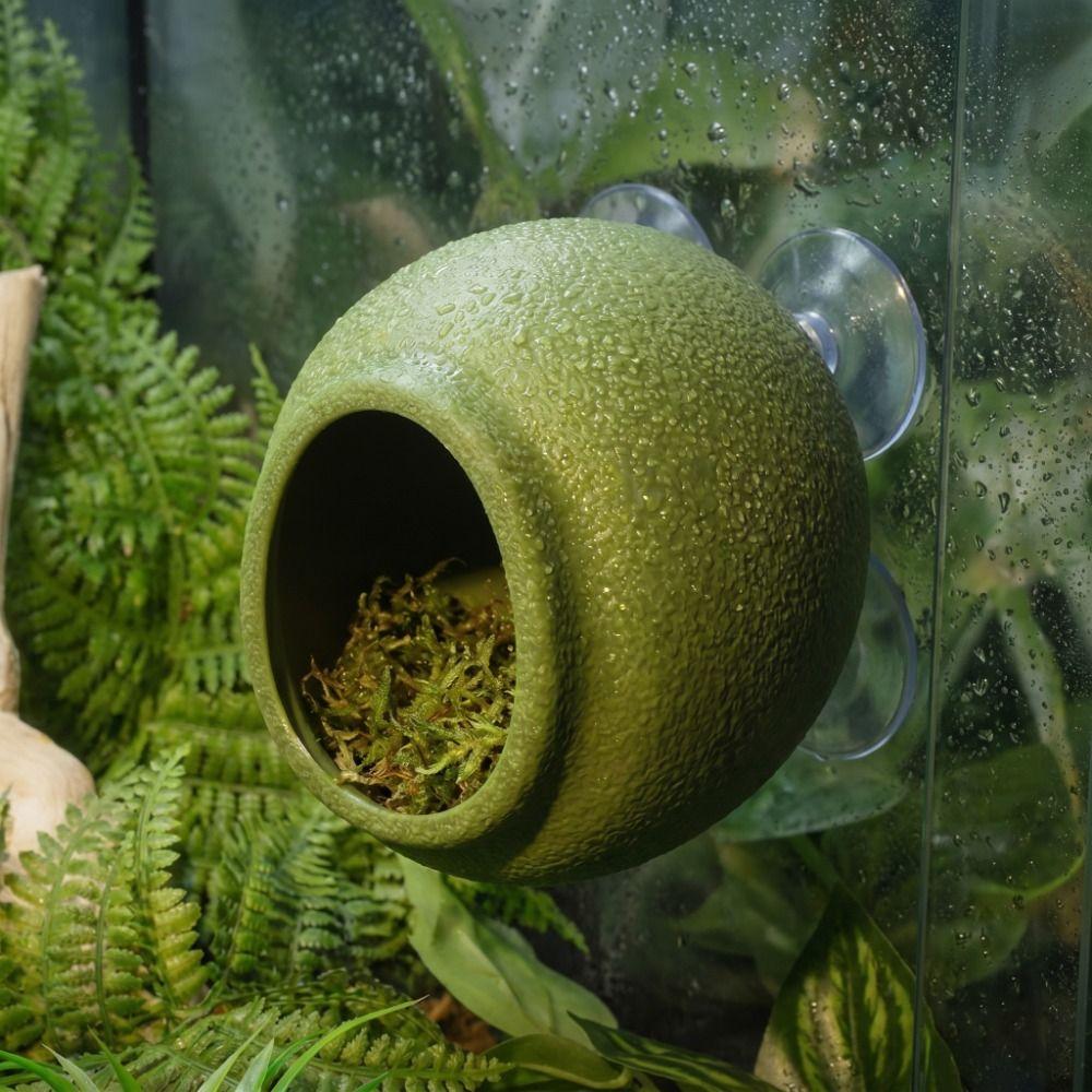 Suction Cup Reptile Hideouts Wall Mounted Multi-size Climbing Habitat Ornament Comfortable Reptile Hiding Cave Tree Frog Habitat