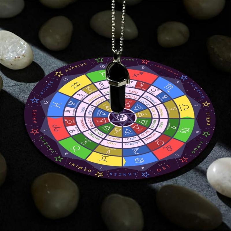 Pendelmatte Sternbilder Mauspads Gummi Divinationsmatte Wünschelruten Zeremonienmatte für Schreibtischdekoration