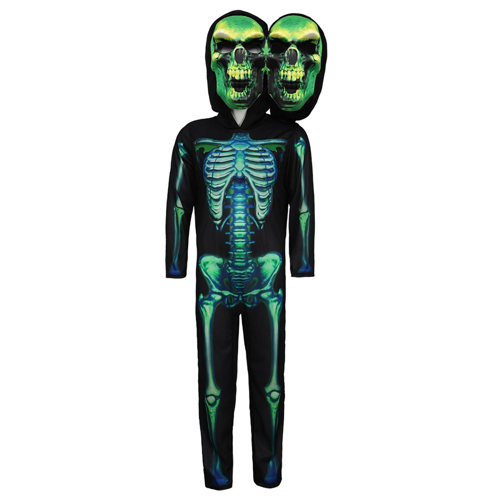 

Halloween Children s Performance Costumes Skeleton Costumes Role Play Cosplay Costumes Performance Costumes XL зелёный