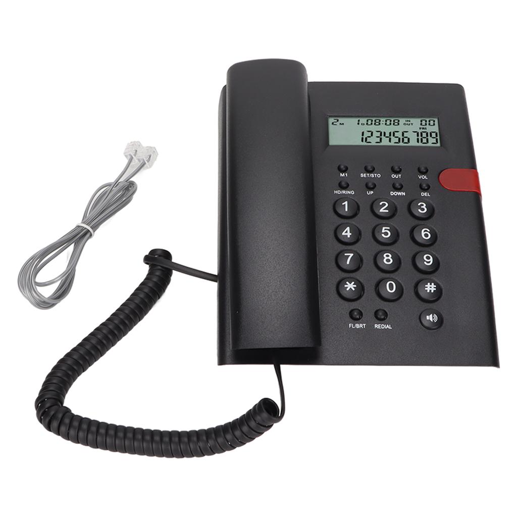 K010A 1 Corded Phone Caller ID Function Hands Free Calling Desktop Landline Phone for Home Office Hotel