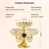 Multi Layered Rotating Crystal Fruit Basket Tray Organizer Stand Lotus Leaf Festival Dinner Party 1Pc