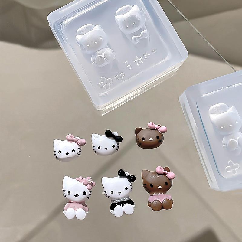 3D Silicone Mold Flower Heart Nail Art Decorations Nails Diy Design Butterfly Bow Nail Mold Stamping Plate Manicure Mold