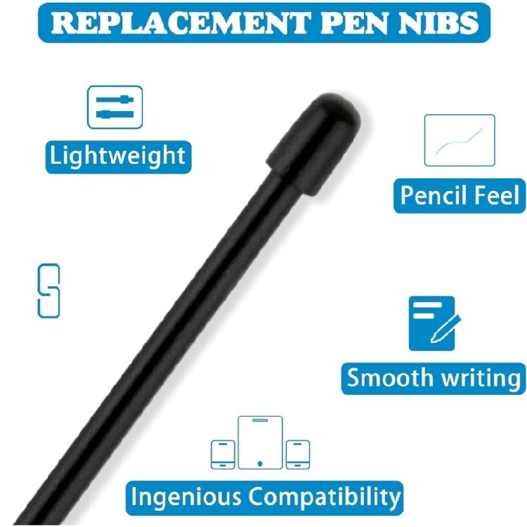 Pack of 10 Replacement Styluses Tips Compatible for DTH1620,DTH2421,DTH3221,DTK2421 DTHW1621 Tablets Precise Drawing Tip