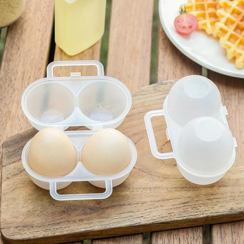 5/10Pcs 2-Cell Outdoor Portable Egg Box Plastictray Refrigerator Egg Storage Box Shock-Absorbing And Anti Drop
