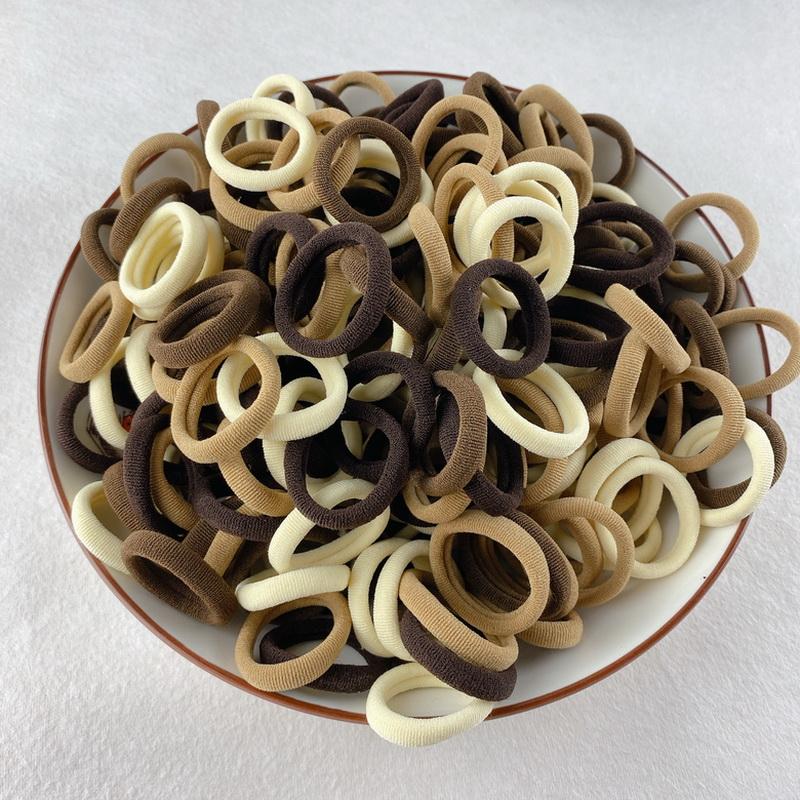 100 Stück/Packung Kleine Haargummis für Kinder 3cm Elastische Nylon-Haarbänder Set Mädchen Pferdeschwanzhalter Haargummis Kleinkinder Kopfschmuck