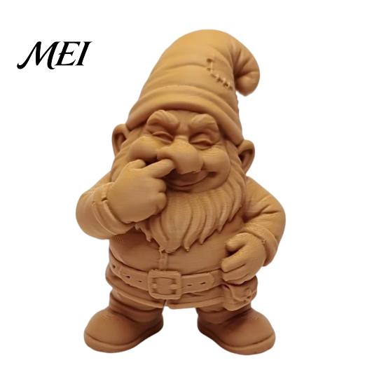 Desk Gnome Sculpture 3D Printed Figurine, Nose Picking Cartoon Statue, DIY Outdoor Decoration Coloring Painting Dwarf for Home Office Decor Garden