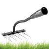 5/6 Teeth Garden Hoe Gardening Weeding Tools Manganese Steel Weeding Rake Grasping Raking Loosening Soil Nail Rake Farm Tools