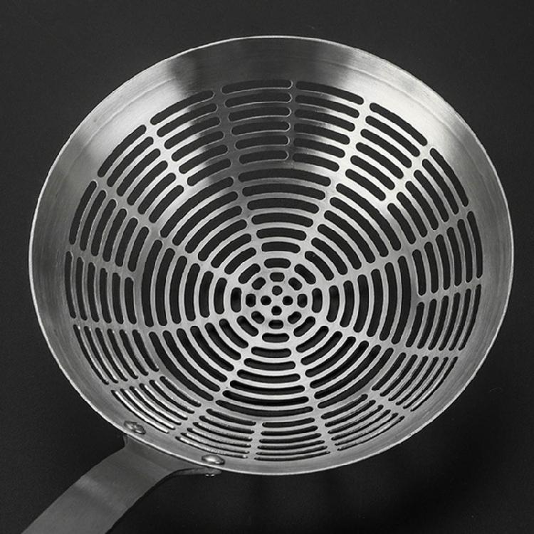 Praktisk skimslev stål sil för avrinning och fritering köksredskap