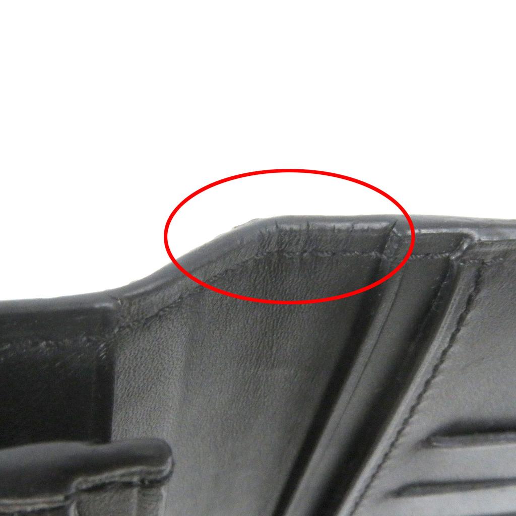 Very Good BERLUTI Purse Espace Calligraphy Scritto Long Wallet Billfold Black Leather Mens Used