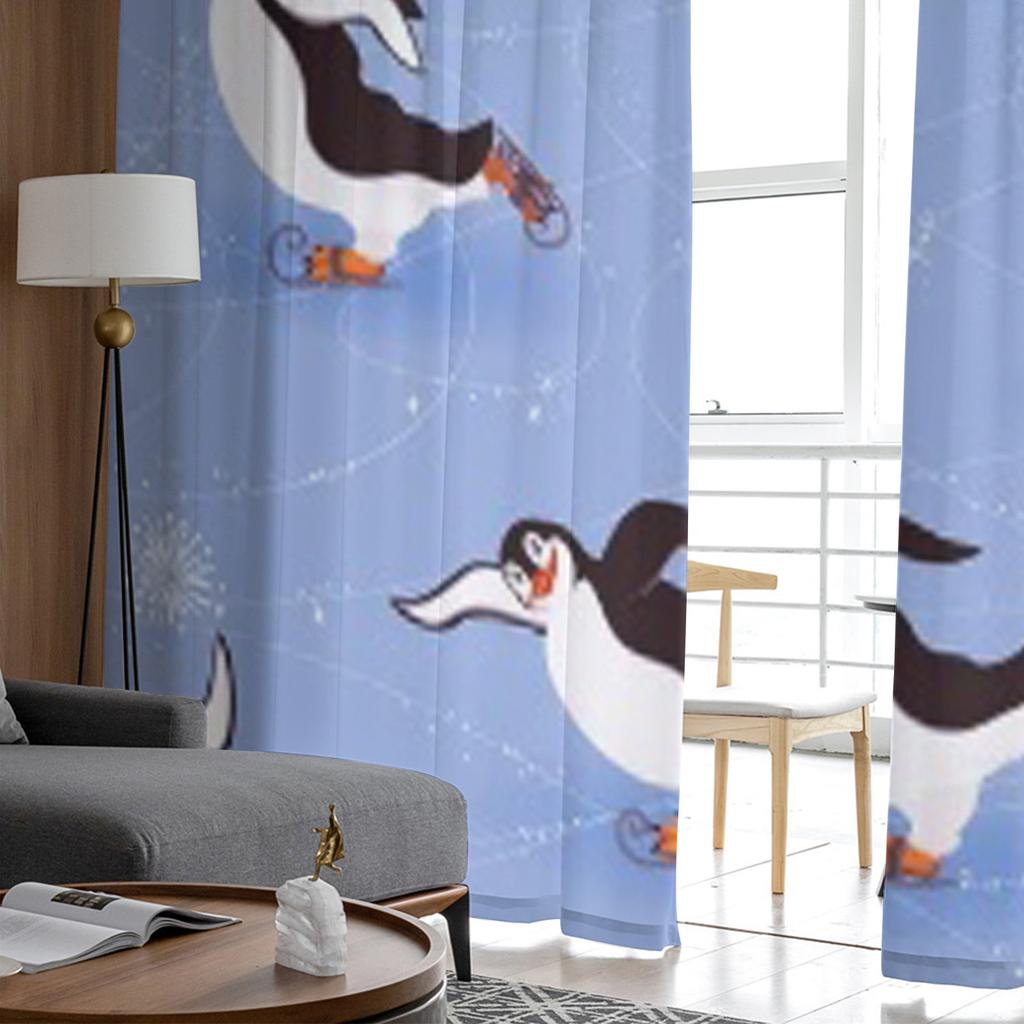 Pinguini Patinaj Tulle Perdele Transparente pentru Fereastră pentru Living Dormitor Moderne Șifon Voal Organza Perdele Decor Drapaje