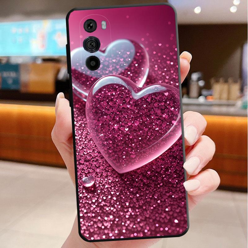

Phone Case For Motorola Edge 50 40 Pro 60 50 40 30 Ultra Neo Fusion Moto G Play G Stylus G Power G Love Pink Heart Moto Edge 50 Ultra