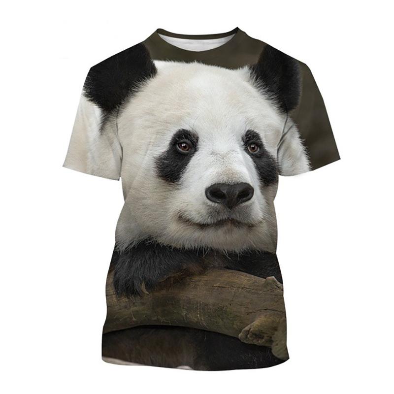 Cute Panda T Shirt Kawaii Animals 3D Print Men Women Short Sleeve T-Shirts Fashion Streetwear Harajuku Kids Tops Tees Clothing
