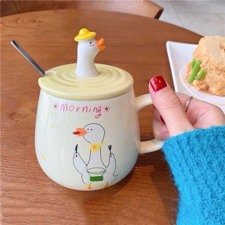 Cartoon Cute Fun Mug Three-dimensional Duck Ceramic Water Cup Coffee Cup Milk Cup Mug Afternoon Tea Cup