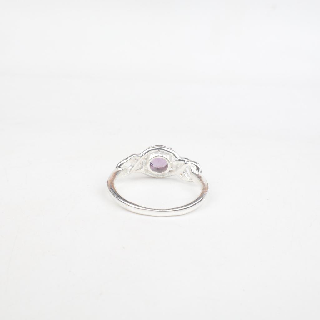 Natural Amethyst Gemstone 925 Sterling Silver Jewelry Handmade Ring Gift For Mom CZR-6-7
