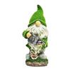 Solar-Powered Flocked Gnome Garden Statue
