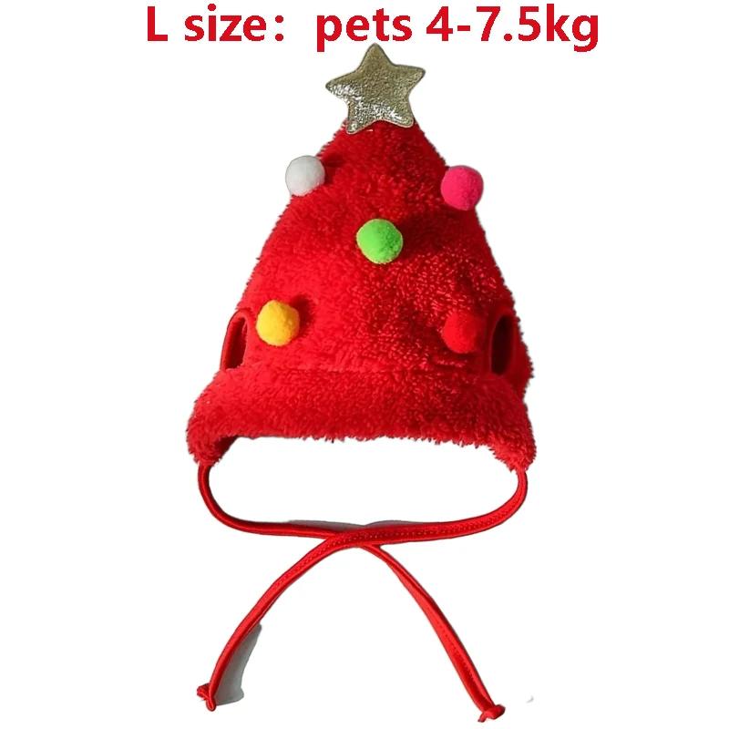 1Pcs Funny Dog Christmas Hat Pets Santa Bibs New Year Party Cosplay Costume Puppy Cap Cute Cats Bandana Clothes Accessories Gift
