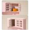 1/12 Dollhouses Kitchen Cabinet Miniature Furniture with Sink Craft Project Model Kitchen Room Scene Decorative Accessory