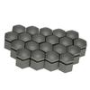 Black 17mm Car Wheel Nut Covers, 20Pcs     Set for , Enhance Finish