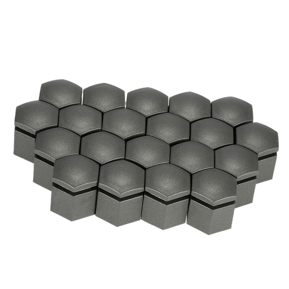 Black 17mm Car Wheel Nut Covers, 20Pcs     Set for , Enhance Finish