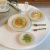 3Pcs Simulation Kitchen Dish Model Dollhouse Miniature Food Plate Western Cuisine Plate Toys For Mini Decoration Diy Accessories