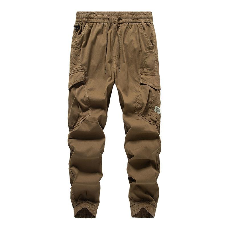 Meifeng men's functional overalls design sense multi-bag commuter trousers solid color washed wear-resistant casual leggings men