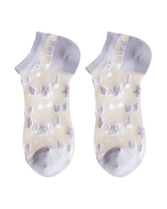Chaussettes d'été respirantes à usage quotidien en Polyester, chaussettes invisibles de conception transparente, chaussures