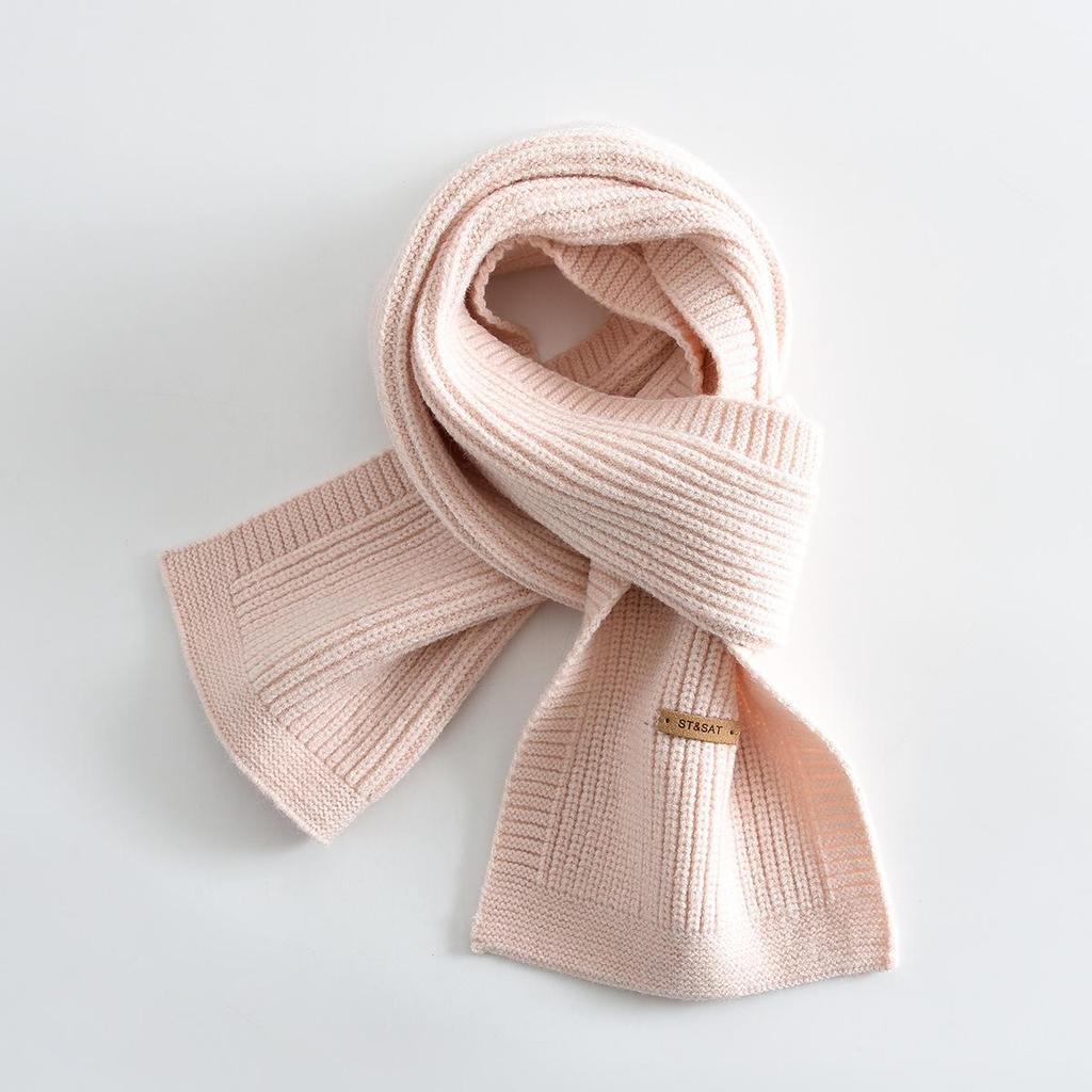 Children's Korean-Style Knitted Winter Scarf – Warm, Windproof, Skin-Friendly Neck Warmer