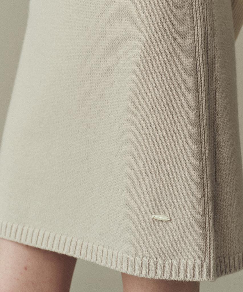 Awi Wool Blend Knit Dress_Light Gray