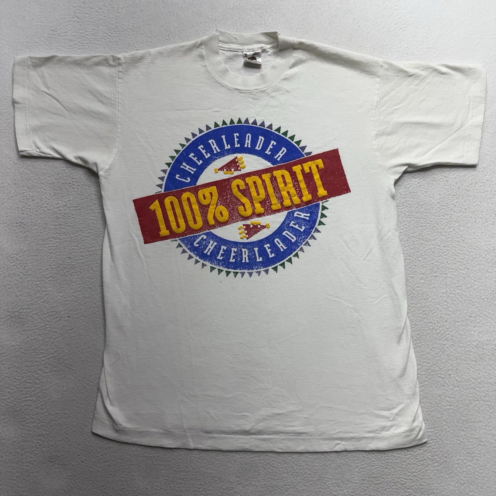 

Vintage Cheerleader Shirt 100% Spirit Unisex Medium Single Stitch XL