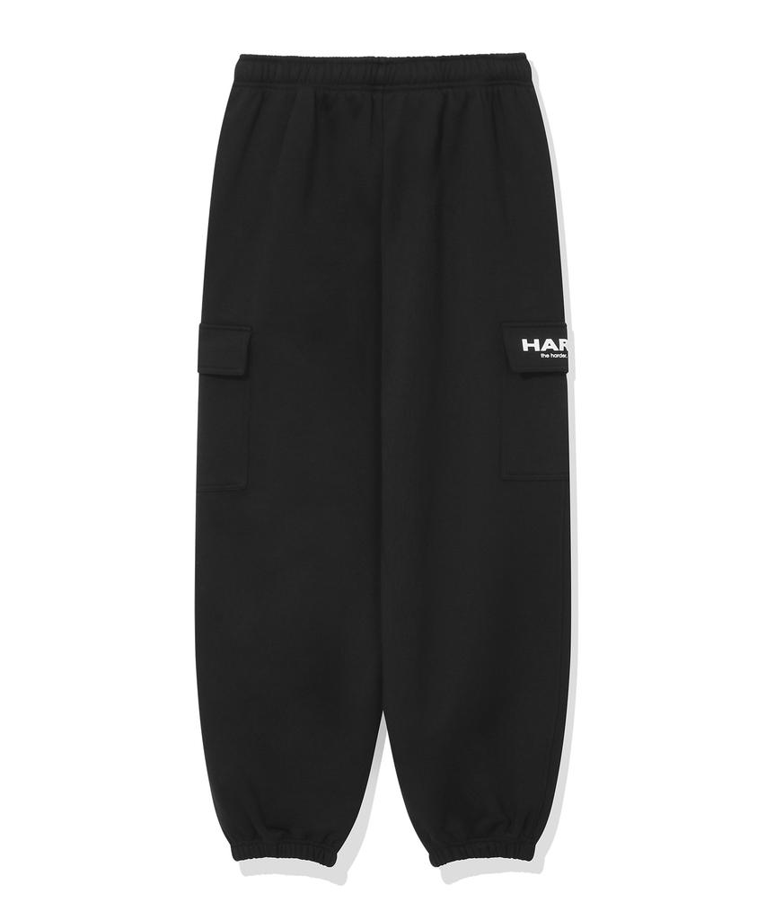 Hadeo Tech Fleece Cargo Jogger Pants (Black)